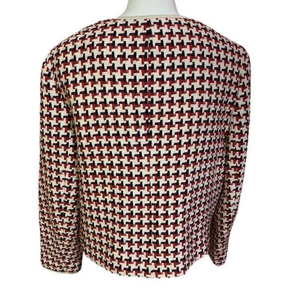 Hobbs of London Tafara Tweed Jacket in Red Multi Size 10 - Picture 6 of 14